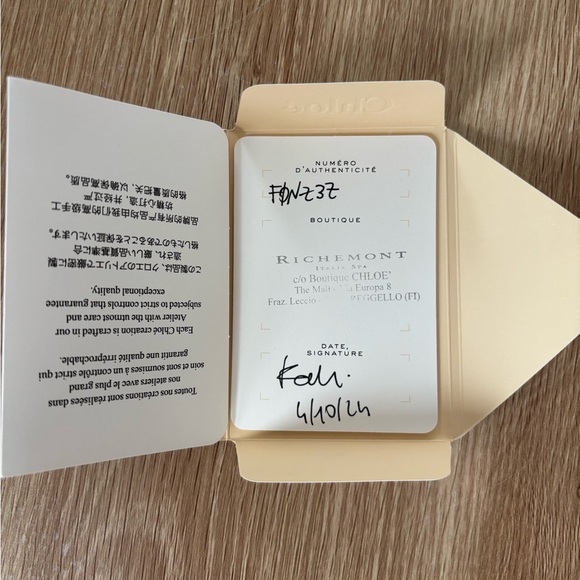 Chloé Marcie Logo Calfskin Card Holder Wallet in Deep Violine - Picture 5 of 5